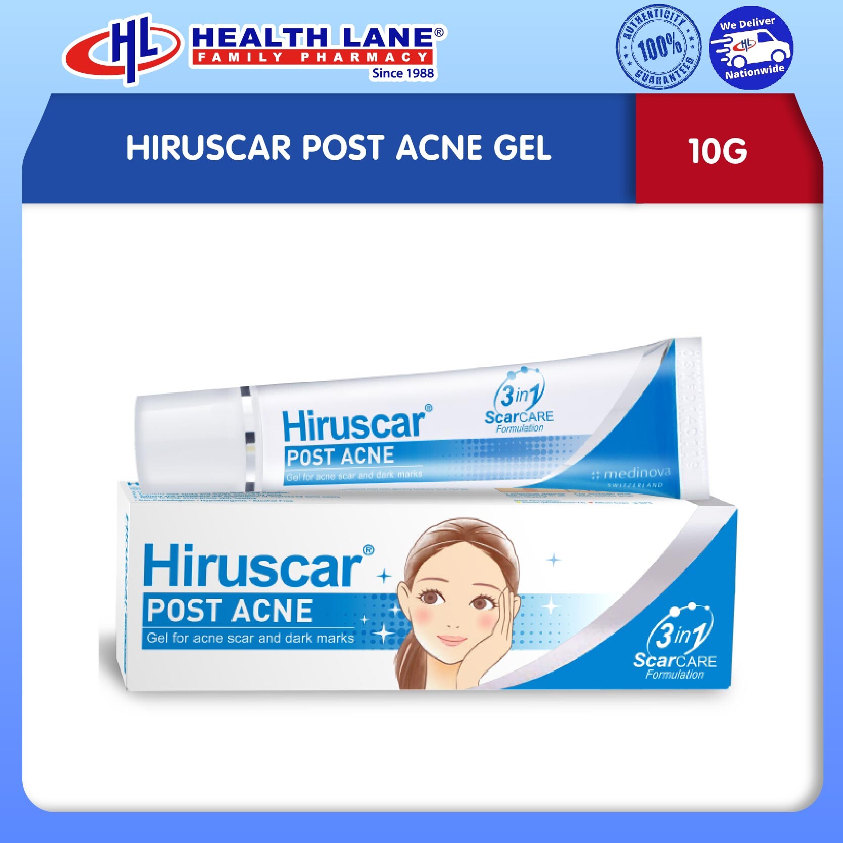 HIRUSCAR POST JERAWAT GEL (10G)